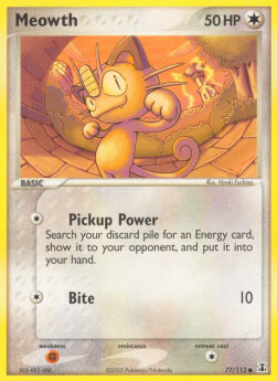 Carta pokemon Meowth (DS 77)-EX Specie Delta-C - lingua ITA-condizione EX