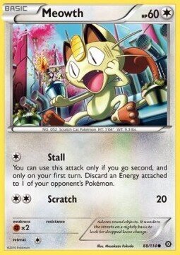 Carta pokemon Meowth (STS 88)-Steam Siege-C - lingua ITA-condizione EX