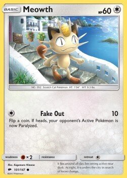 Carta pokemon Meowth (BUS 101)-Ombre Infuocate-C - lingua ITA-condizione NM