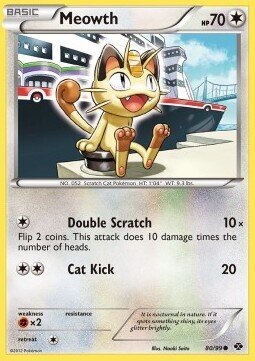 Carta pokemon Meowth (NXD 80)-Destini Futuri-C - lingua ITA-condizione EX