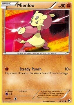 Carta pokemon Mienfoo (BCR 86)-Confini Varcati-C - lingua ITA-condizione EX