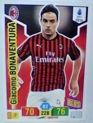 Trading card Adrenalyne 2019-20 - N°208 bis Giacomo Bonaventura Plus Milan