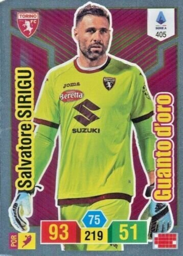 Trading card Adrenalyne 2019-20 - N°405 Salvatore Sirigu Guanto d'oro Torino