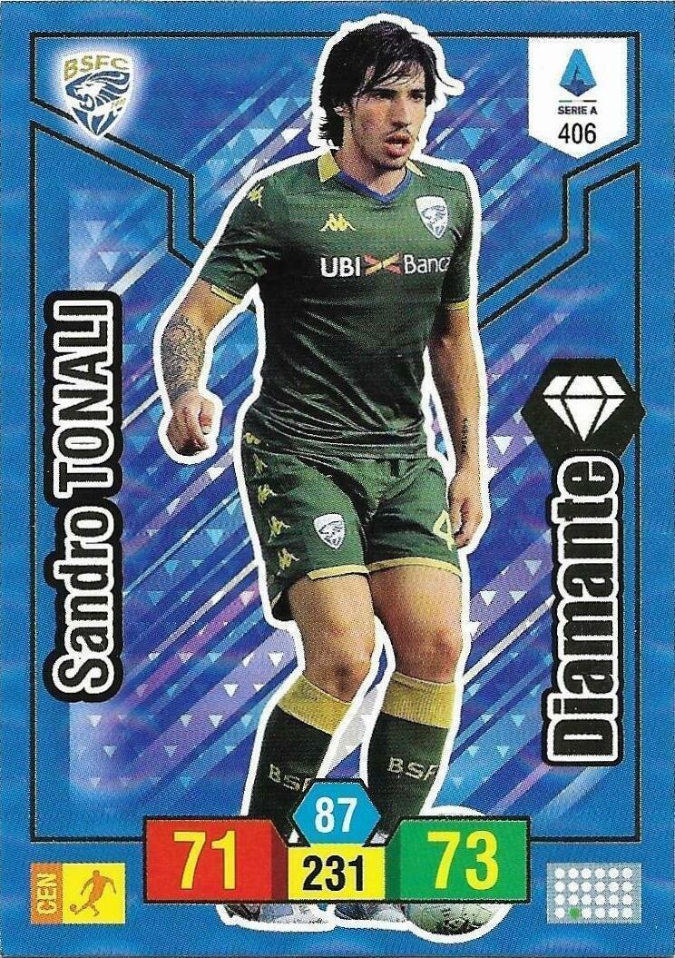 Trading card Adrenalyne 2019-20 - N°406 Sandro Tonali Diamante Brescia