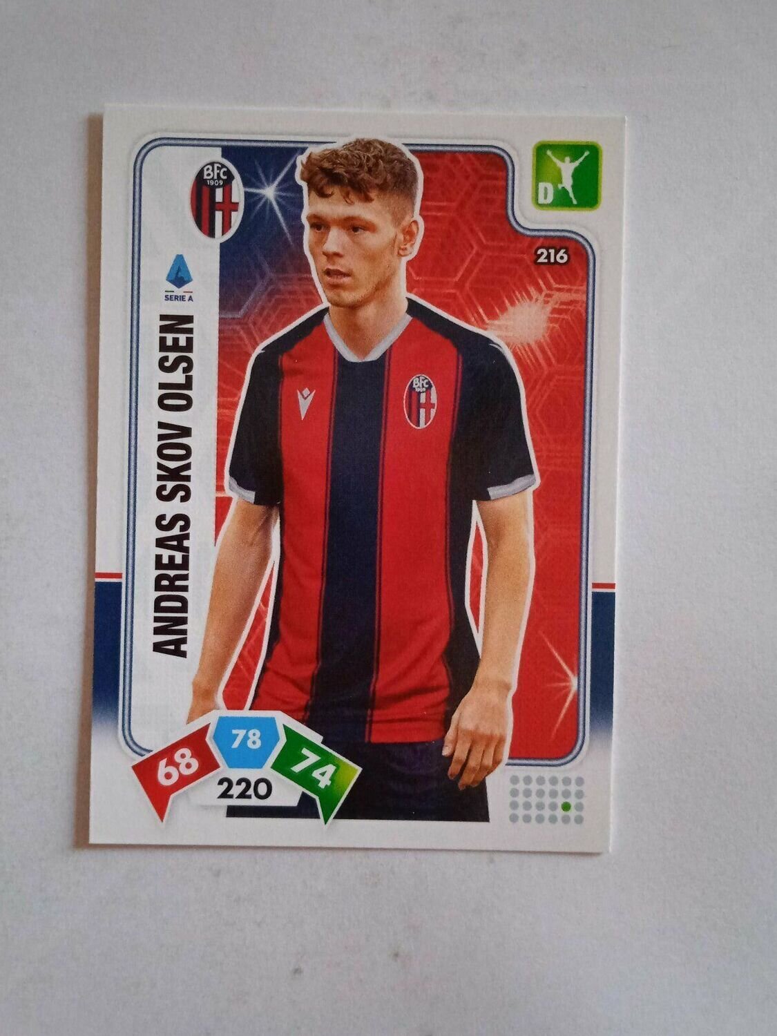 Trading card Adrenalyne 2020-21 - N°216 Andreas Skov Olsen  Bologna