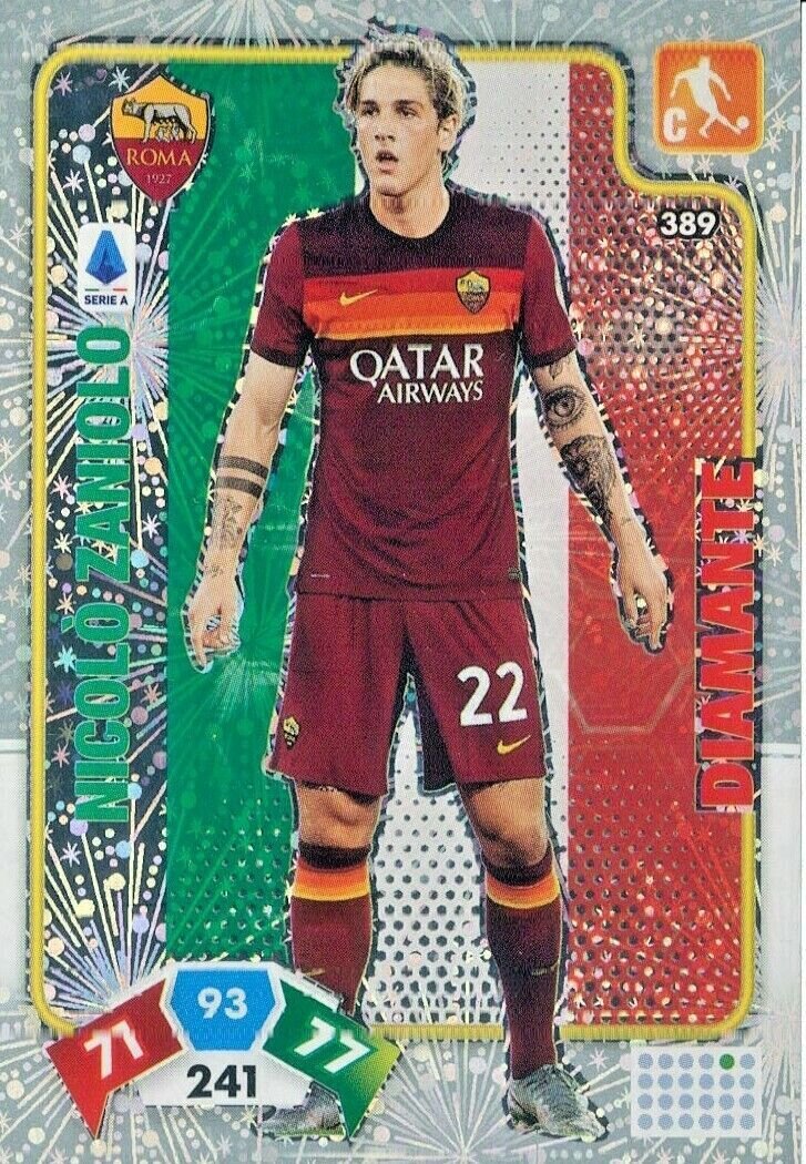 Trading card Adrenalyne 2020-21 - N°389 Nicolò Zaniolo Diamante Roma