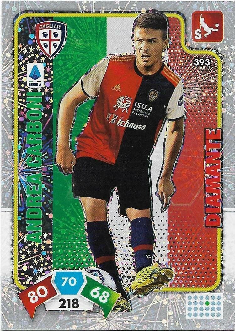 Trading card Adrenalyne 2020-21 - N°393 Andrea Carboni Diamante Cagliari