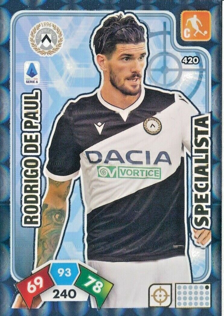 Trading card Adrenalyne 2020-21 - N°420 Rodrigo De Paul Specialista Udinese