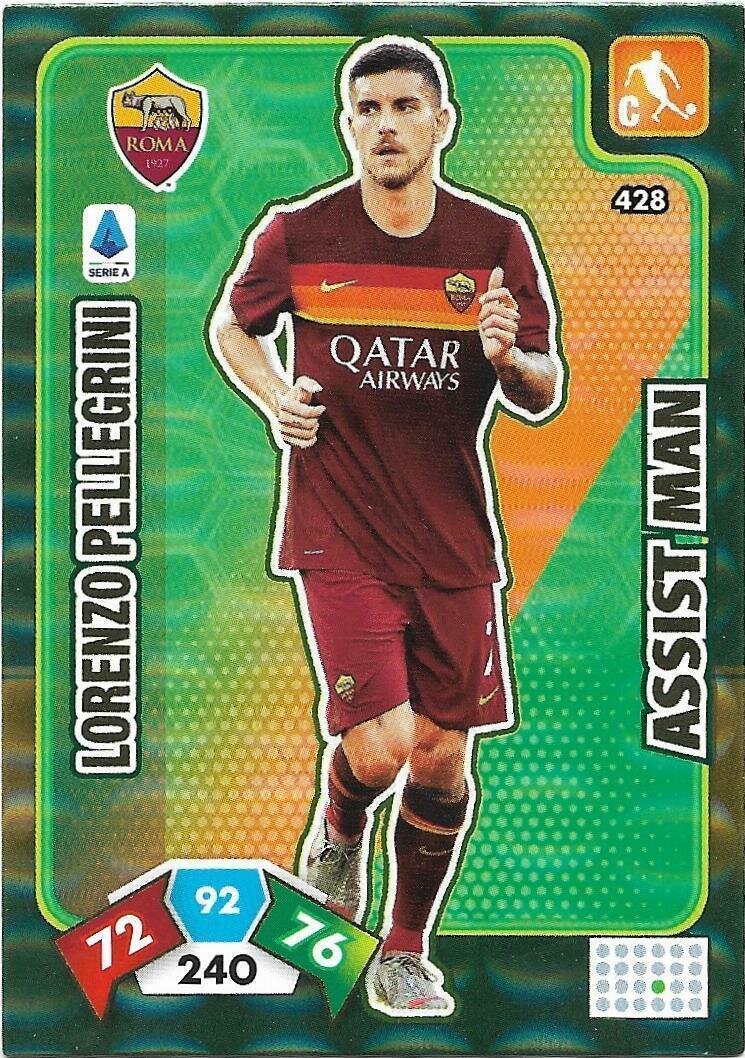Trading card Adrenalyne 2020-21 - N°428 Lorenzo Pellegrini Assist Man Roma