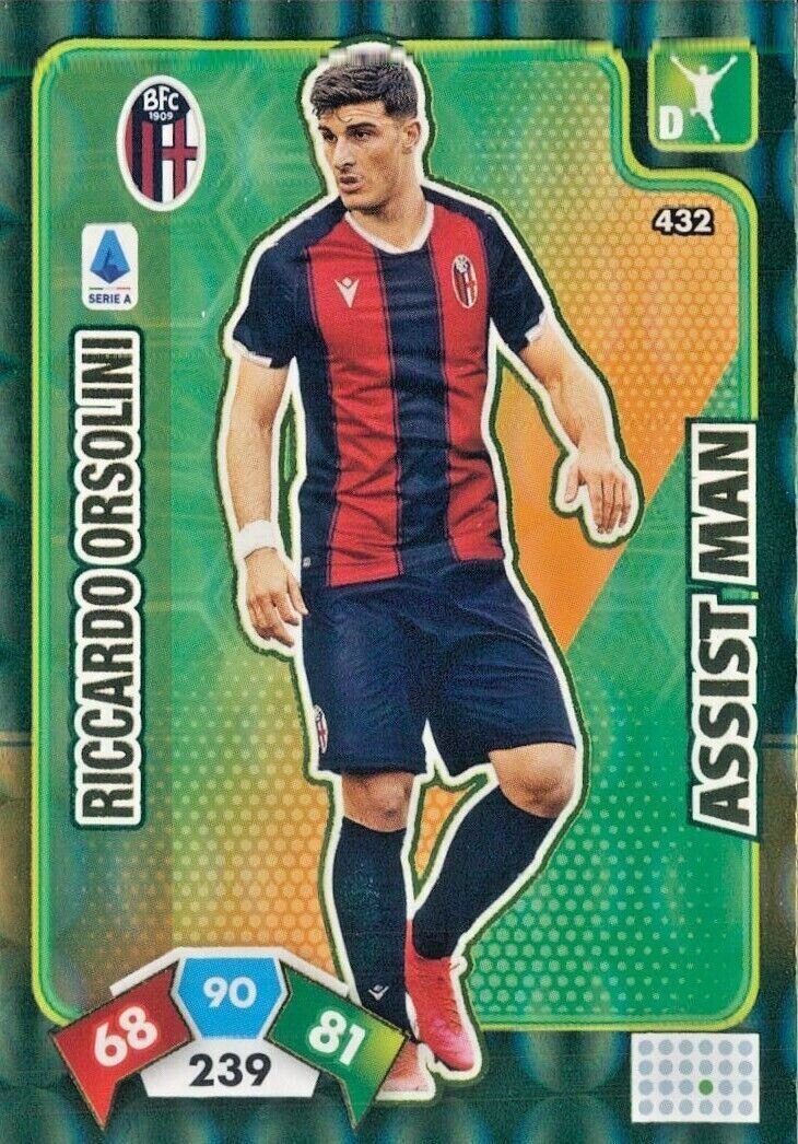 Trading card Adrenalyne 2020-21 - N°432 Riccardo Orsolini Assist Man Bologna