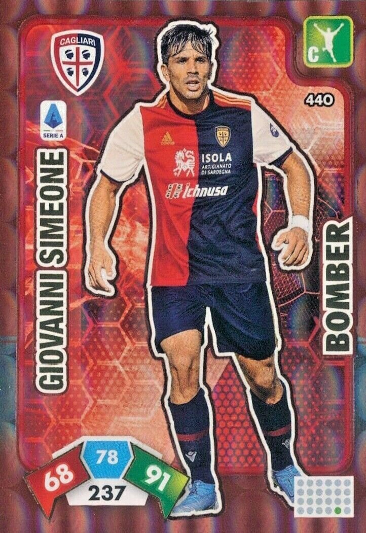 Trading card Adrenalyne 2020-21 - N°440 Giovanni Simeone Bomber Cagliari