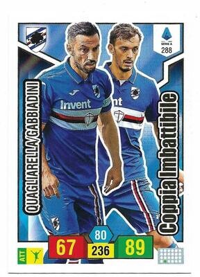 Trading card Adrenalyne 2019-20 - N°288 Quagliarella-Gabbiadini Coppia imbattibile Sampdoria
