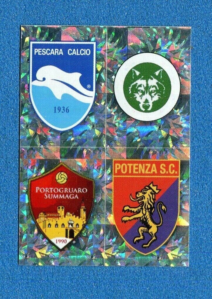 Calciatori 2009-10 - Sticker no. 677 a-b-c-d Pescara-Pescina-Portogruaro-Potenza