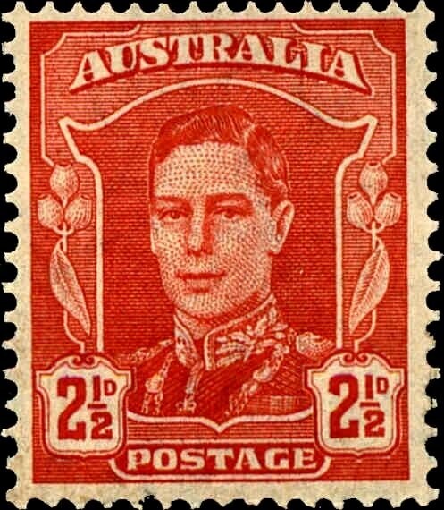 Francobollo - Australia - King George VI (1895-1952) - 2 1/2 D - 1942 -Usato