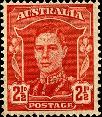 Francobollo - Australia - King George VI (1895-1952) - 2 1/2 D - 1942 -Usato