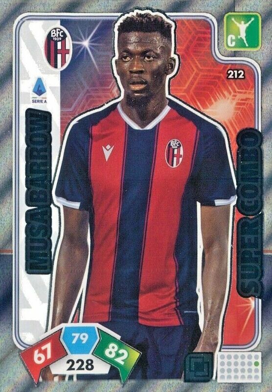Trading card Adrenalyne 2020-21 - N°212 Musa Barrow Super combo Bologna