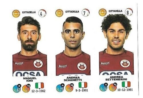 Calciatori 2018-19 - Sticker no. 600 a-b-c Iori-Schenetti-Settembrini