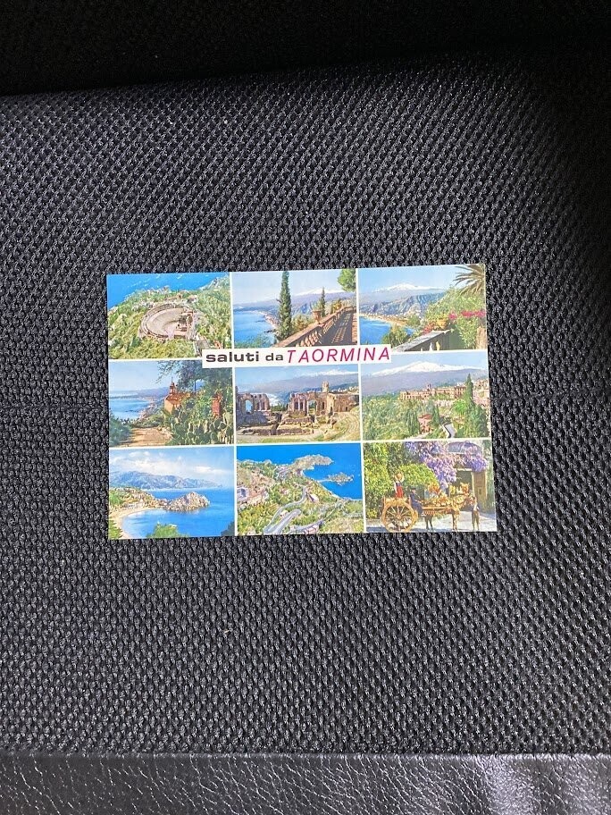 Cartolina Formato Grande Taormina (ME) Saluti da Non Viaggiata-colori