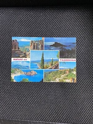 Cartolina Formato Grande Saluti da Taormina (ME) Non Viaggiata-colori