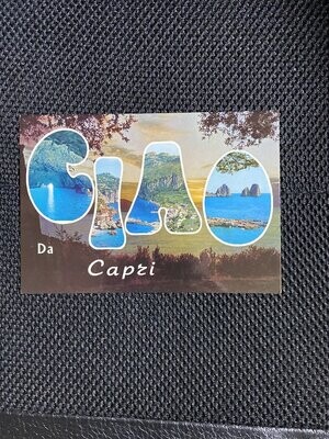 Cartolina Formato Grande Capri (NA) Ciao da Capri Non Viaggiata-colori