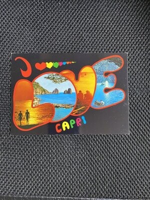 Cartolina Formato Grande Capri (NA) I Love Capri Non Viaggiata-colori