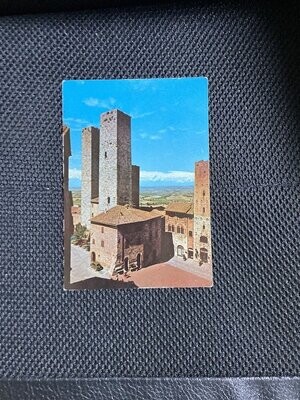 Cartolina Formato Grande San Gimignano (SI) Piazza del Duomo Non Viaggiata