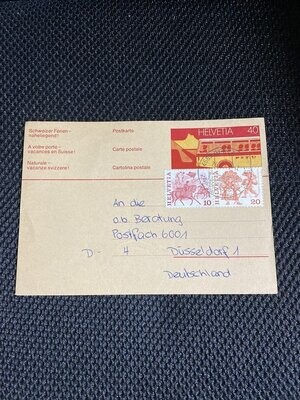 Cartolina Postale Svizzera 40 C. Vacanze - annullo Gerlafingen Viaggiata