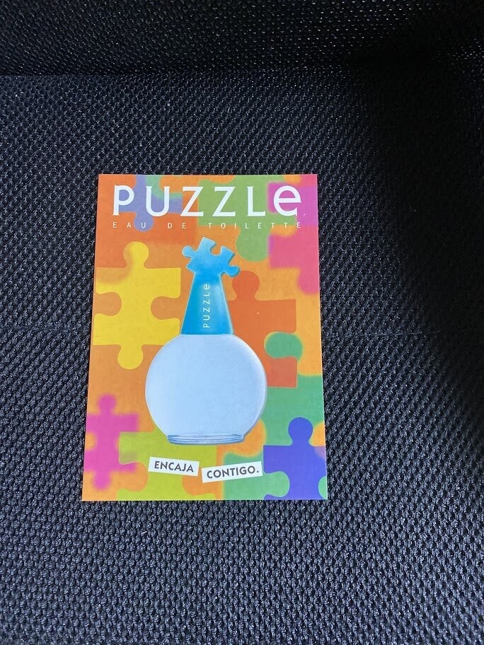 Cartolina Pubblicitaria Puzzle Eau de Toilette Non Viaggiata-colori
