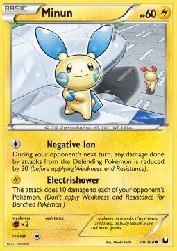Carta pokemon Minun (DEX 40)-Esploratori delle Tenebre-C - lingua ITA-condizione EX