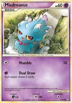 Carta pokemon Misdreavus (CL 65)-Richiamo delle Leggende-C - lingua ITA-condizione EX