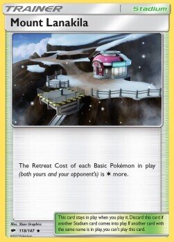 Carta pokemon Monte Lanakila (BUS 118)-Ombre Infuocate-U - lingua ITA-condizione NM