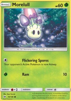Carta pokemon Morelull (SUM 16)-Sole e Luna-C - lingua ITA-condizione NM
