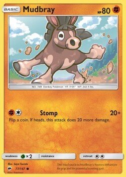 Carta pokemon Mudbray (BUS 77)-Ombre Infuocate-C - lingua ITA-condizione NM