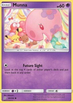 Carta pokemon Munna (UNM 88)-Unified Minds-C - lingua ITA-condizione EX