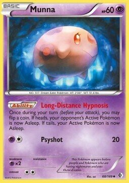 Carta pokemon Munna (BCR 68)-Confini Varcati-U - lingua ITA-condizione EX