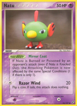 Carta pokemon Natu (DX 66)-EX Deoxys-C - lingua ITA-condizione EX