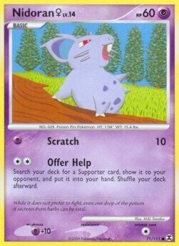 Carta pokemon Nidoran [F] Lv.14 (RR 71)-L'Ascesa dei Rivali-C - lingua ITA-condizione EX