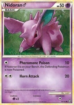 Carta pokemon Nidoran [M] (TM 70)-Battaglie Trionfali-C - lingua ITA-condizione EX