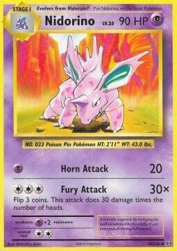 Carta pokemon Nidorino (EVO 44)-Evoluzioni-U - lingua ITA-condizione NM