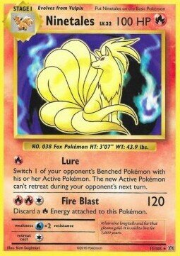 Carta pokemon Ninetales (EVO 15)-Evoluzioni-Holo Rare - lingua ITA-condizione EX