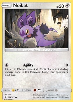 Carta pokemon Noibat (BUS 109)-Ombre Infuocate-C - lingua ITA-condizione NM