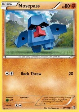 Carta pokemon Nosepass (DRX 62)-Stirpe dei Draghi-C - lingua ITA-condizione EX