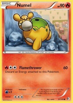 Carta pokemon Numel (BCR 21)-Confini Varcati-C - lingua ITA-condizione EX