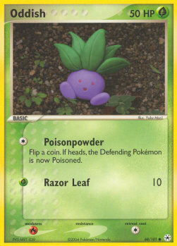 Carta pokemon Oddish (HL 68)-EX Leggende Nascoste-C - lingua ITA-condizione EX