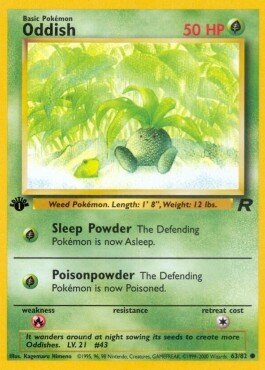 Carta pokemon Oddish (TR 63)-Team Rocket-C - lingua ITA-condizione PO