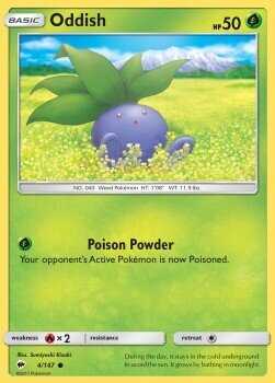 Carta pokemon Oddish (BUS 4)-Ombre Infuocate-C - lingua ITA-condizione NM