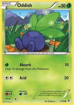 Carta pokemon Oddish (BCR 1)-Confini Varcati-C - lingua ITA-condizione EX