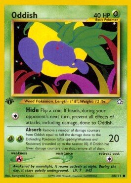 Carta pokemon Oddish (NG 68)-Neo Genesis-C - lingua EN-condizione NM