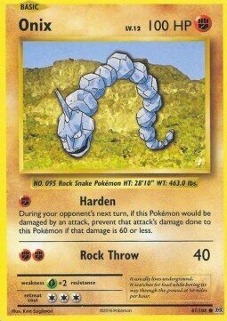 Carta pokemon Onix (EVO 61)-Evoluzioni-C - lingua ITA-condizione NM