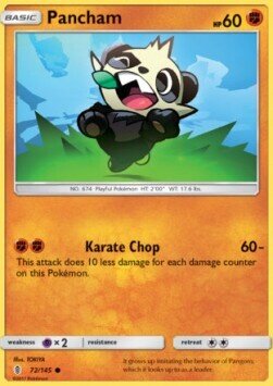 Carta pokemon Pancham (GRI 72)-Guardiani Nascenti-C - lingua ITA-condizione NM